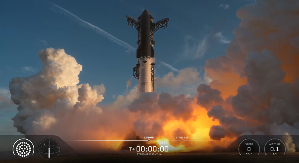 SpaceX realiza primeiro voo orbital completo da Starship ao redor da Terra
