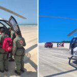 Turista é resgatado de helicóptero após queda de quadriciclo em Jericoacoara Turista é resgatado de helicóptero após queda de quadriciclo em Jericoacoara