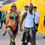 Virgínia e Vini Jr. marcam presença na F1 com look polêmico