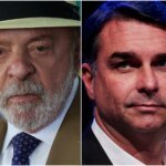 Flávio e Lula debatem em meio a protestos de apoiadores