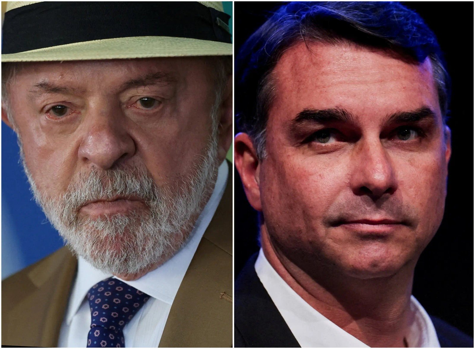 Flávio e Lula debatem em meio a protestos de apoiadores