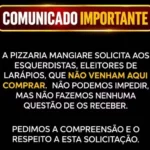 Pizzaria exclui eleitores de esquerda e é processada pelo MP
