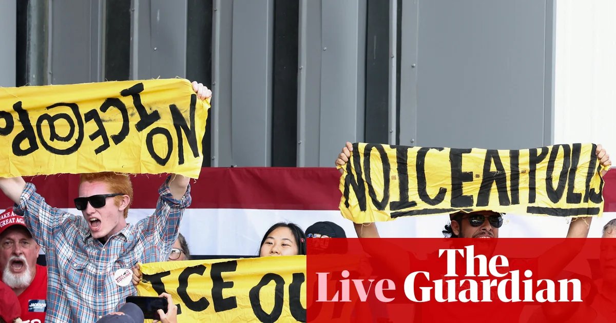 Protestos contra o ICE interrompem comício de Trump na Geórgia
