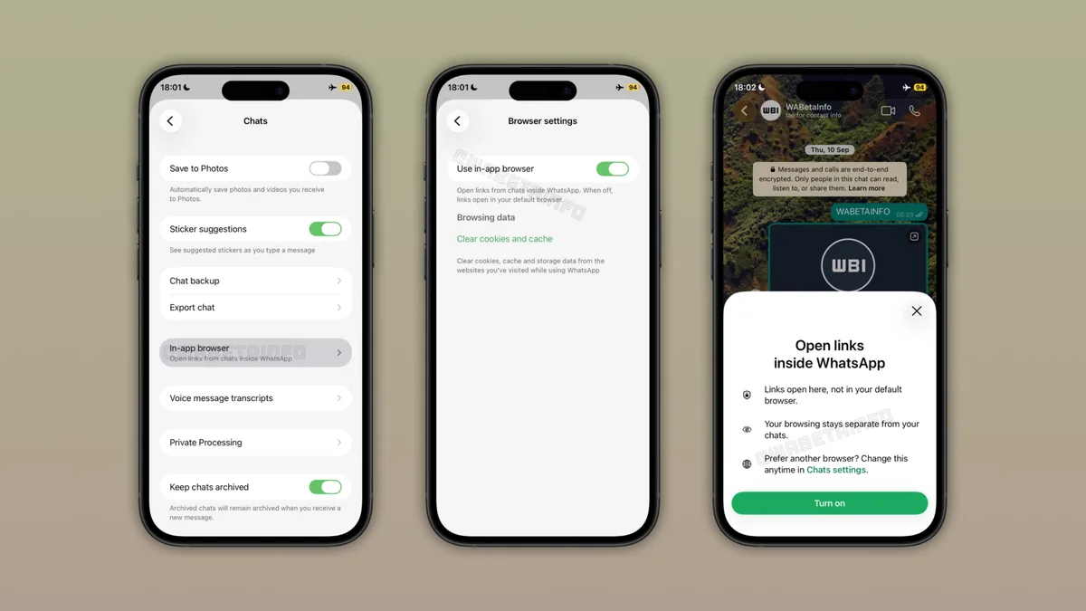 WhatsApp para iOS: Acesse sites diretamente do chat